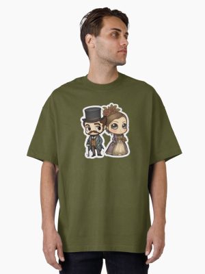 Cute Victorian Kawaii Couple Oversized T-Shirt