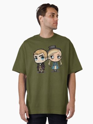 Cute Victorian Kawaii Couple Oversized T-Shirt