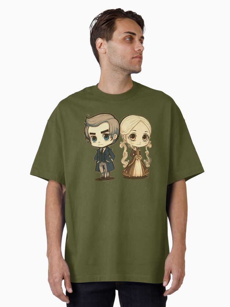 Cute Victorian Kawaii Couple Oversized T-Shirt