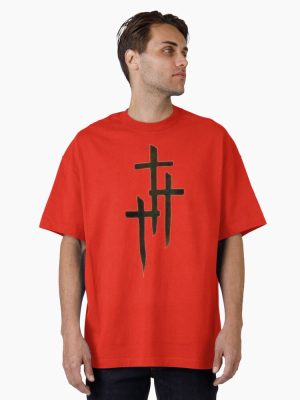 Three Crosses Oversized T-Shirt