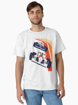 Vintage Formula Racing Cars Printed T-Shirt