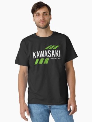 Retro Vintage KAWASAKI Green City for Men or Women printed T-Shirt