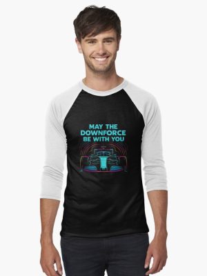 F1 Downforce Design – Star Wars-Inspired Motorsport Art Baseball ¾ Sleeve T-Shirt