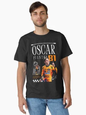 F1 Oscar Piastri Graphic - White Transparent Classic T-Shirt