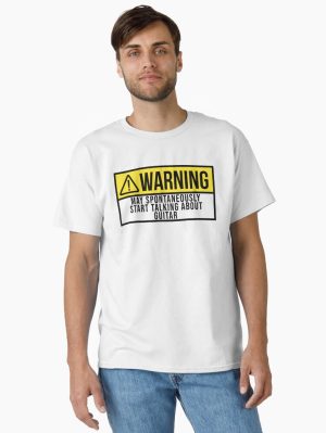 Guitar Warning Printed T-Shirt