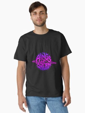 Rings Of Saturn Aliencore In Purple Nebula Bu Classic T-Shirt