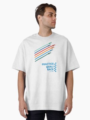 F1 Race Weekend - Practice Quali Race - Est 1950 v1 Oversized T-Shirt