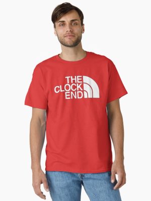 The Clock End North Face Style Arsenal Logo Classic T-Shirt