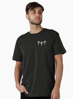 It Is Finished Three Cross At Heart - Faith In Style Premium T-Shirt