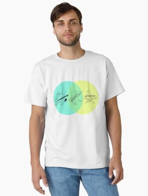 Keytar Platypus Venn Diagram Printed T-Shirt
