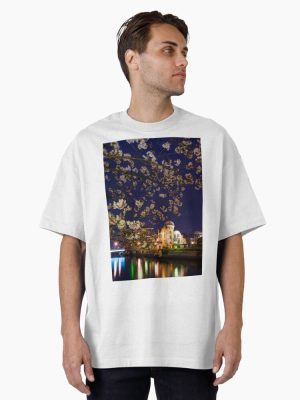 Hiroshima Cherry Blossoms Oversized T-Shirt