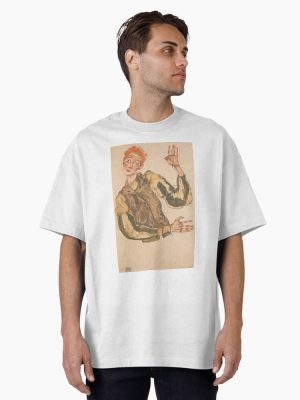 original painting by Egon Schiele 1890 - 1918, Egon Schiele Prints Oversized T-Shirt