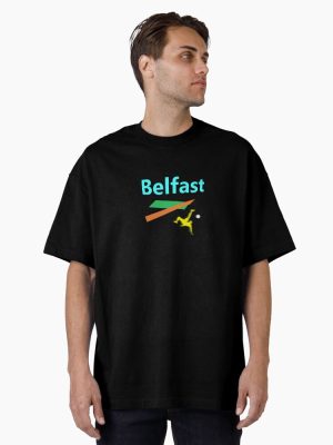 Belfast, Ireland Soccer abstract design  Oversized T-Shirt