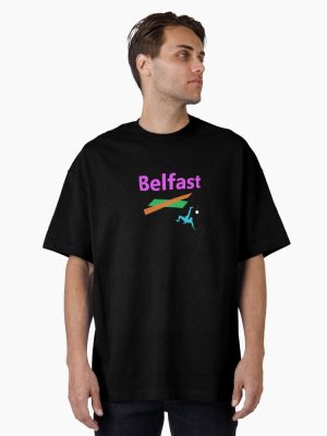 Belfast, Ireland Soccer abstract design  Oversized T-Shirt