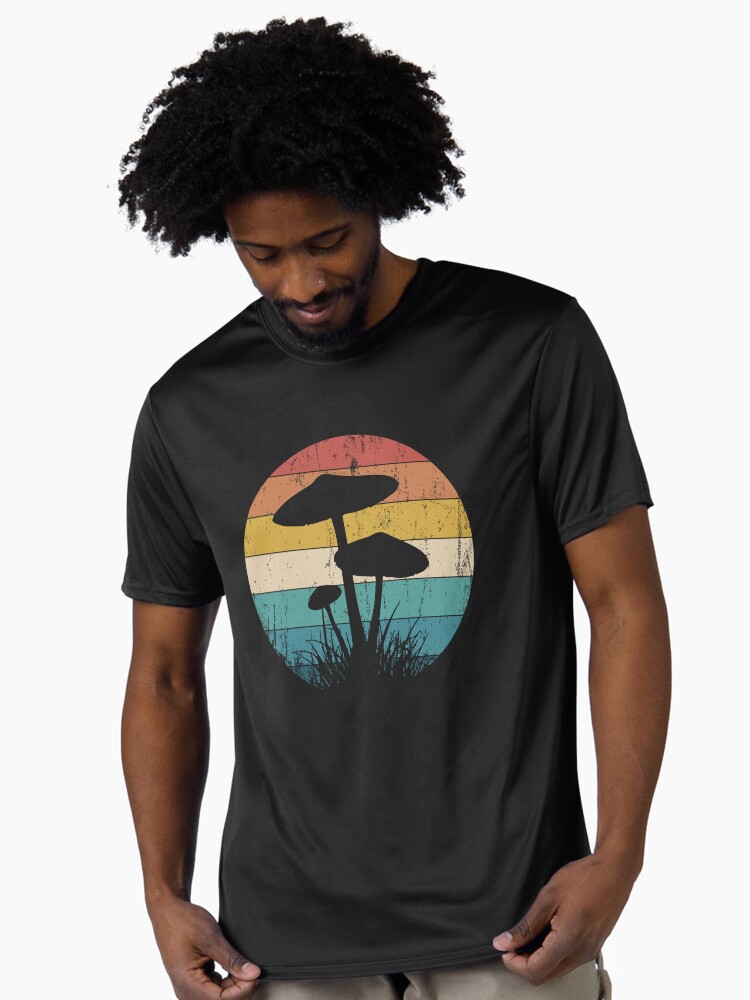 Retro Psychedelic Mushroom t-shirt Shrooms Forager t-shirt Magic Mycology forager Active T-Shirt