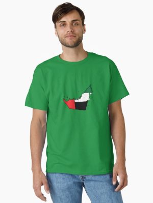 United Arab Emirates country shape flag Classic T-Shirt