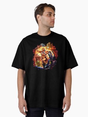 He Man Vintage Art Oversized T-Shirt