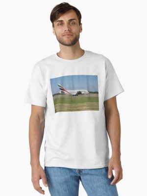 MAN from DXB Emirates Airbus A380-861 Classic T-Shirt