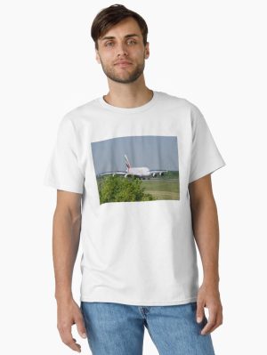 MAN from DXB Emirates Airbus A380-861 Classic T-Shirt