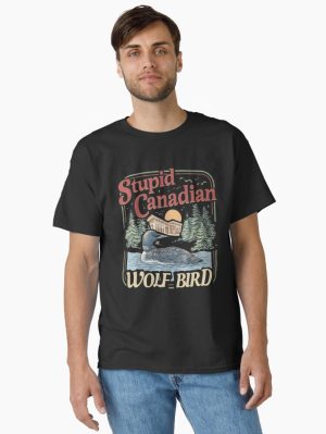 Funny Stupid Canadian Wolf Bird – Absurd Animal Meme Classic T-Shirt