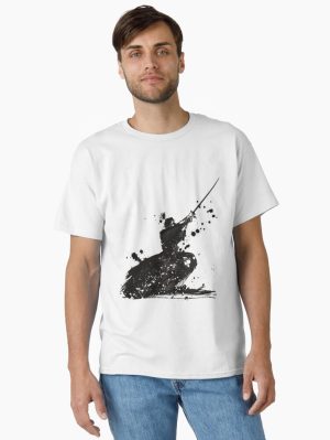 Samurai makes a sword strike Classic T-Shirt