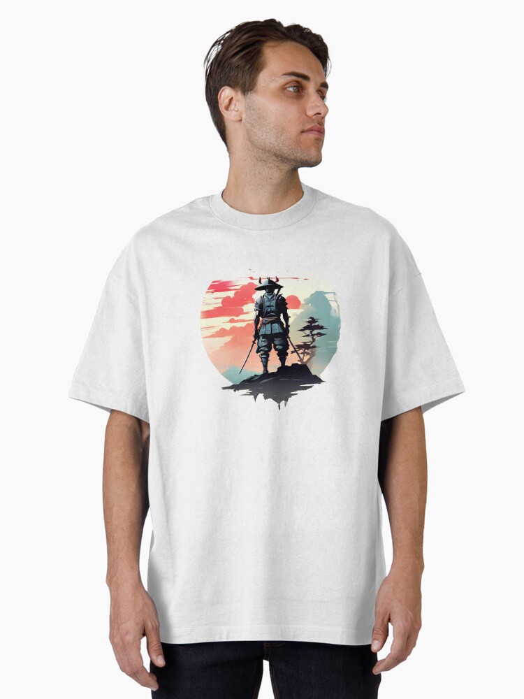 "Samurai and Moonlight Oversized T-Shirt