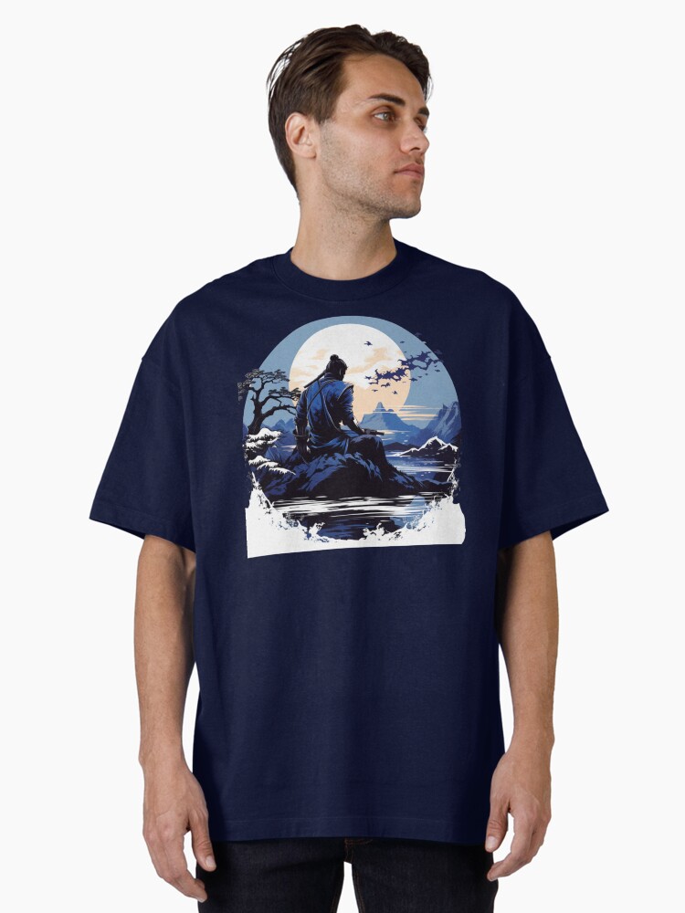 Warrior's Resolve: A Depiction of the Samurai_12 Oversized T-Shirt