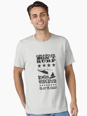 Surf team vietnam - Charlie don't surf - Black Essential T-Shirt