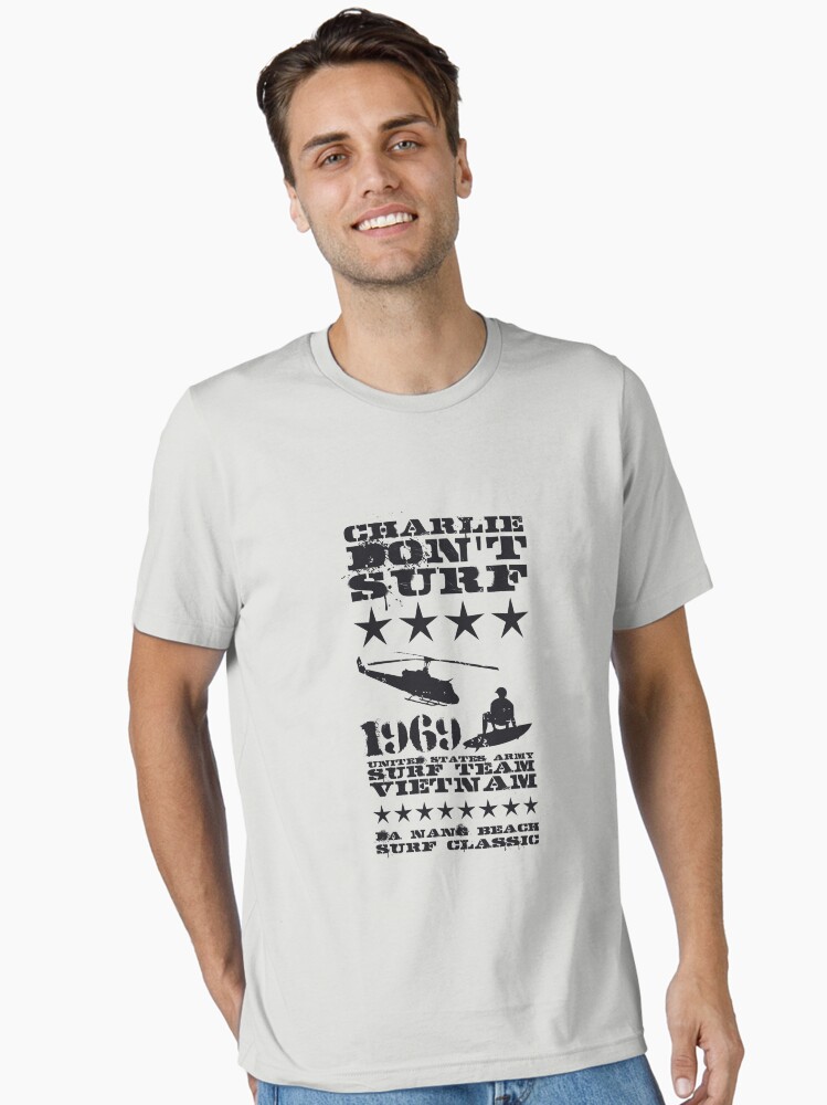 Surf team vietnam - Charlie don't surf - Black Essential T-Shirt