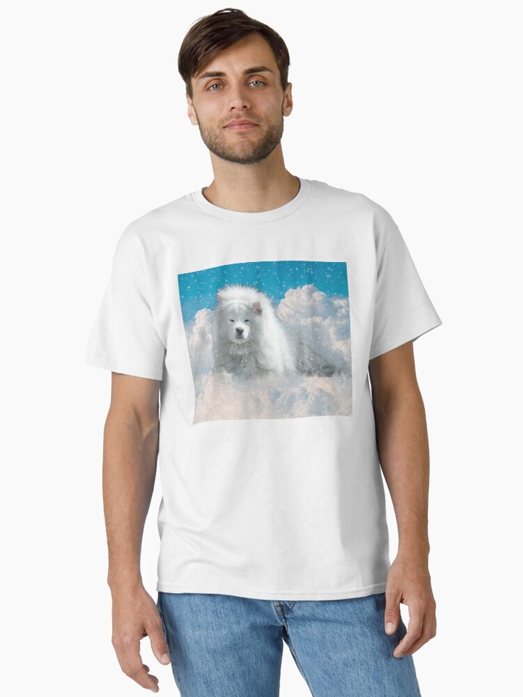 Samoyed White Dog in the clouds Classic T-Shirt