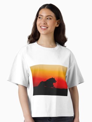 Beautiful Sunset Dog Boxy T-Shirt