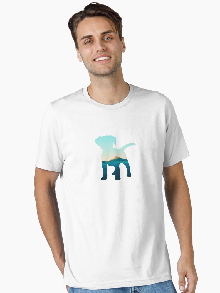 Colorful Mountain Sky Sunset Dog | Cute Puppy Essential T-Shirt