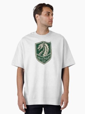 The Green Dragon Inn - Shield Logo - Fantasy Oversized T-Shirt
