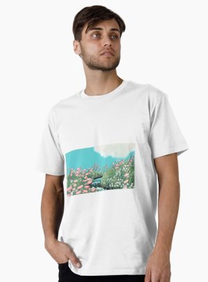 Anime Flower bed Scenery Premium T-Shirt