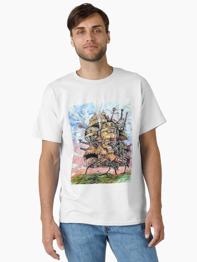 Howls Howls Moving Castle ink and watercolor drawing Classic T-Shirt
