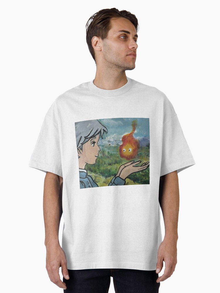 Painting of Sophie and Calcifer Oversized T-Shirt