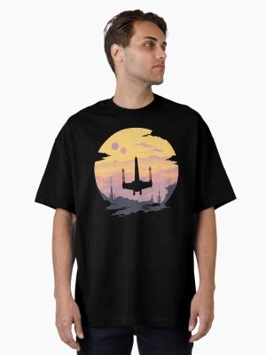 Rebel Fighter Sunset Oversized T-Shirt