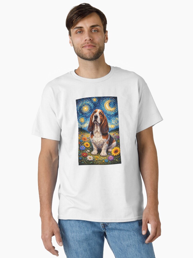 Basset Hound Starry Night Classic T-Shirt