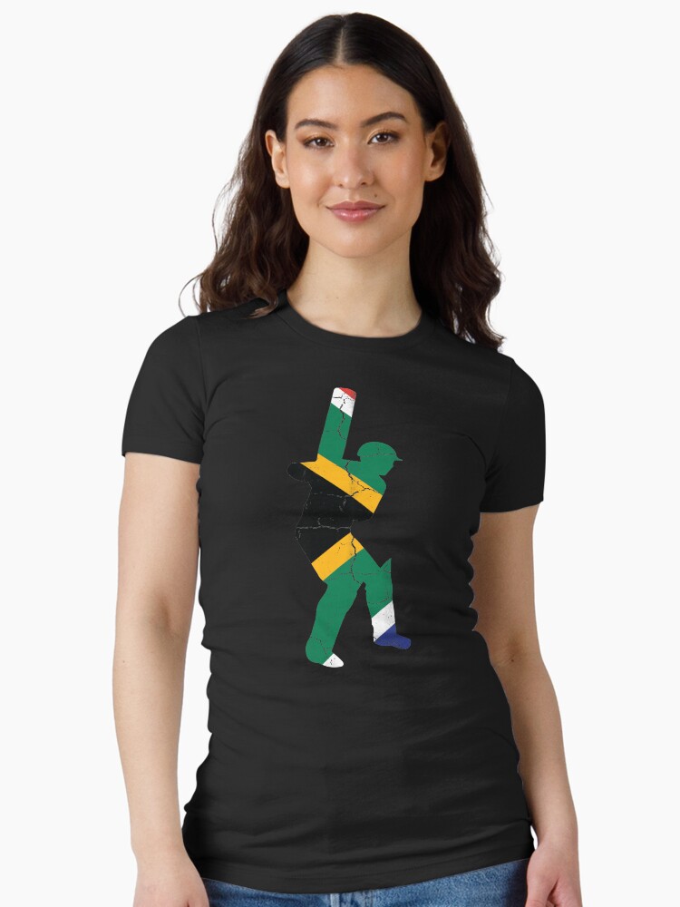 Cricket Cricket Player Gift South Africa Fitted T-Shirt
