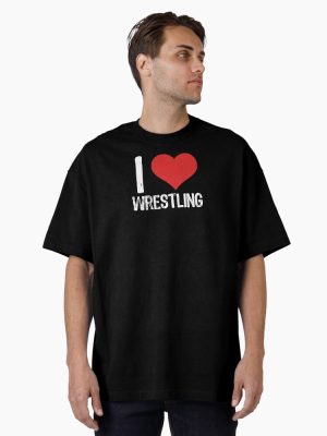 I Love Wrestling Oversized T-Shirt