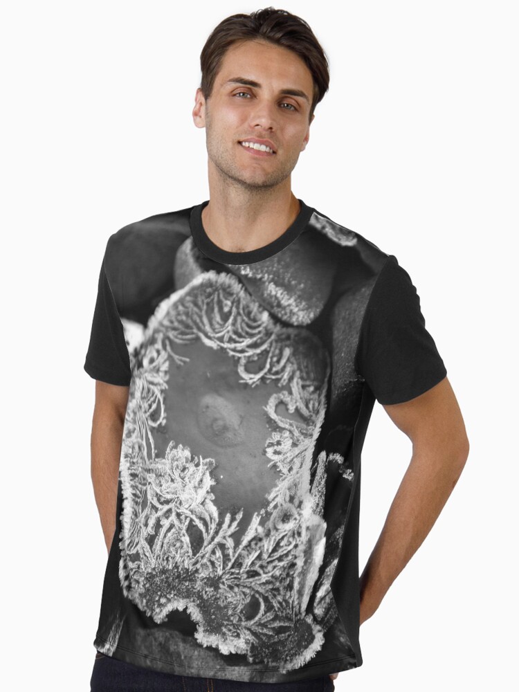 Frost covered leaves - Agalloch "Marrow of the Spirit" -Veleda Thorsson Photography Graphic T-Shirt