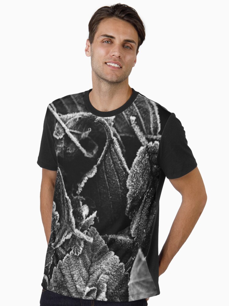 Frost covered leaves - Agalloch "Marrow of the Spirit" -Veleda Thorsson Photography Graphic T-Shirt