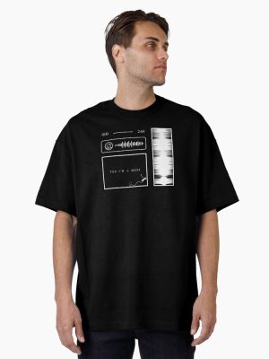 Yes I'm a Mess Audio Graphics (W/Spotify Code) Oversized T-Shirt