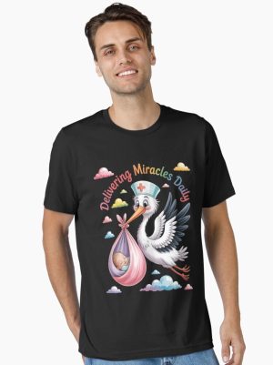 Rainbow Labor and Delivery Nurse Essential T-Shirt