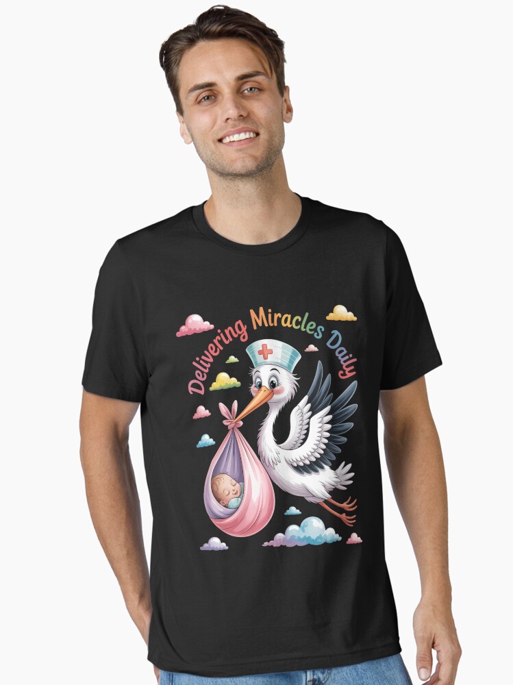 Rainbow Labor and Delivery Nurse Essential T-Shirt