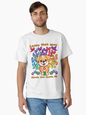Living That Cozy Floral Fluffy Life Classic T-Shirt