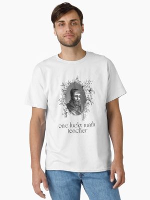 One Lucky Math Teacher  , Gift For Teacher  , Math Lover   Classic T-Shirt