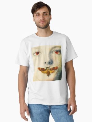 The Silence of the Lambs Minimalist Design – Faceless Psychological Horror Art Classic T-Shirt