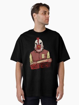 Hotline Miami - Jacket Sticker Oversized T-Shirt