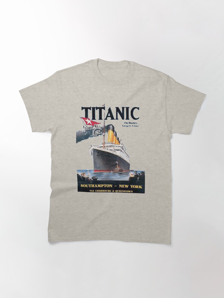 Titanic Sinking Vintage Poster Cruise Ship Atlantic Ocean Voyage Classic T-Shirt